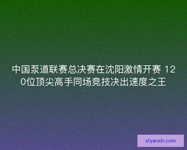 中国泵道联赛总决赛在沈阳激情开赛 120位顶尖高手同场竞技决出速度之王